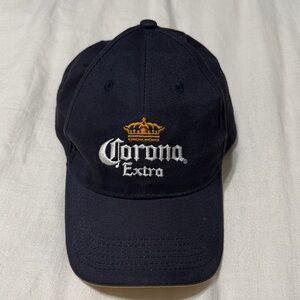 Corona Navy Blue Hat with Gold and White Embroidery